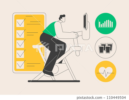 Connected workout abstract concept vector illustration. 110449504