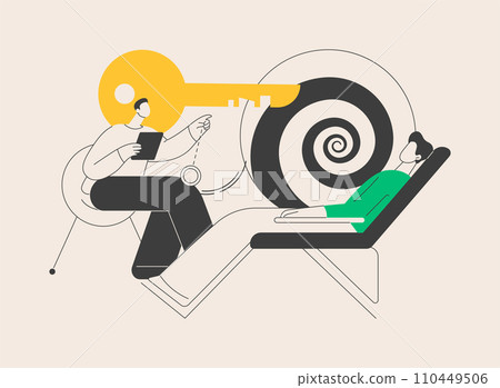 Hypnosis practice abstract concept vector illustration. 110449506