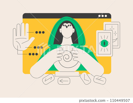 Fortune telling abstract concept vector illustration. 110449507