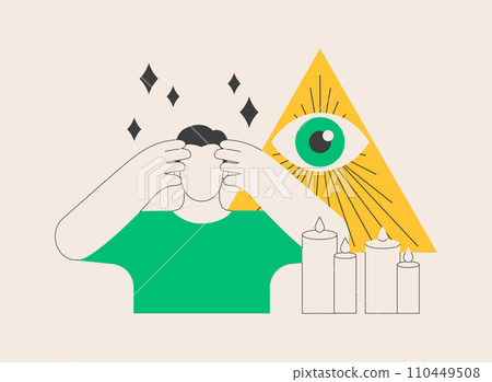 Clairvoyance ability abstract concept vector illustration. 110449508
