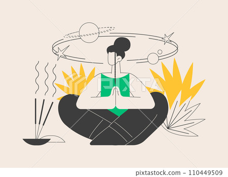 Mindfulness abstract concept vector illustration. Mindfulness abstract concept vector illustration. 110449509