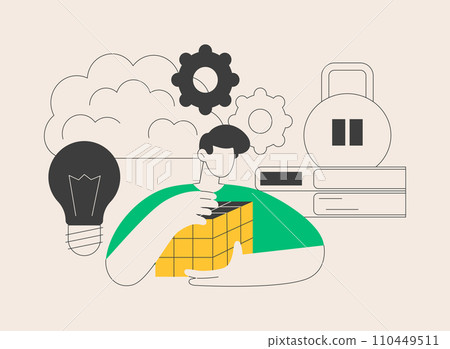 Mind fitness abstract concept vector illustration. Mind fitness abstract concept vector illustration. 110449511