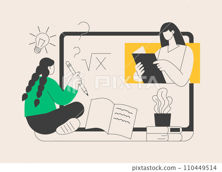 Home-school your kids abstract concept vector illustration. 110449514