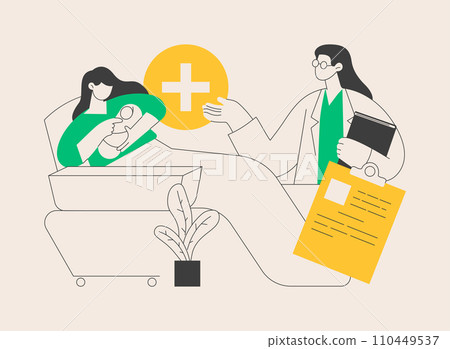 Maternity services abstract concept vector illustration. Maternity services abstract concept vector illustration. 110449537