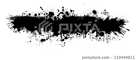 Abstract black blot object. hand drawing. Not AI. Vector illustration 110449811
