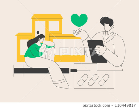 Drug rehab center abstract concept vector illustration. 110449817