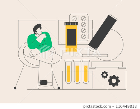 Drug monitoring abstract concept vector illustration. 110449818