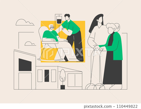 Nursing home abstract concept vector illustration. 110449822