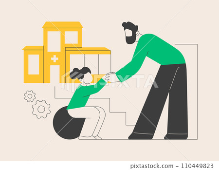 Childrens rehabilitation center abstract concept vector illustration. 110449823