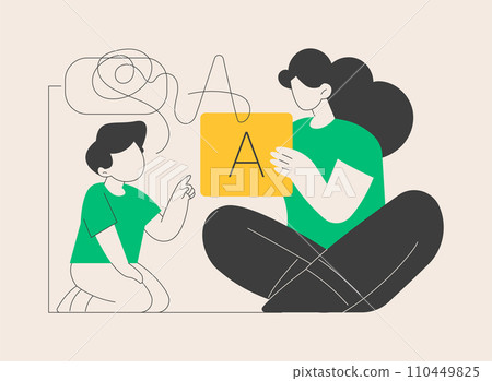 Speech therapy abstract concept vector illustration. 110449825