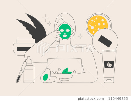Organic cosmetics abstract concept vector illustration. Organic cosmetics abstract concept vector illustration. 110449833