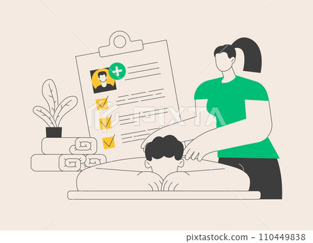 Professional massage therapy abstract concept vector illustration. 110449838