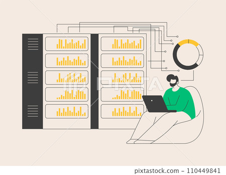Big data analytics abstract concept vector illustration. 110449841