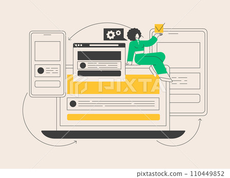 Responsive web design abstract concept vector illustration. Responsive web design abstract concept vector illustration. 110449852