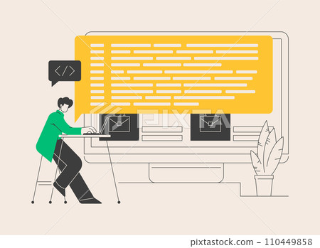 Back end development abstract concept vector illustration. Back end development abstract concept vector illustration. 110449858