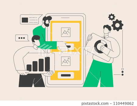 Mobile application development abstract concept vector illustration. 110449862