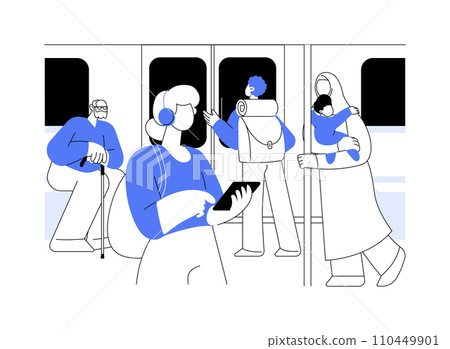 Rush hour abstract concept vector illustration. 110449901