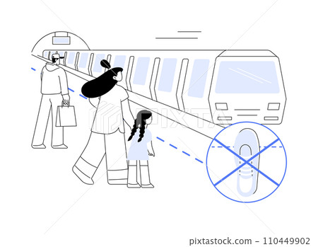 Metro safety abstract concept vector illustration. 110449902