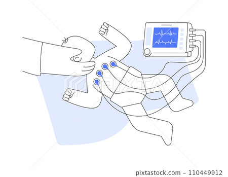 ECG testing for children abstract concept vector illustration. 110449912