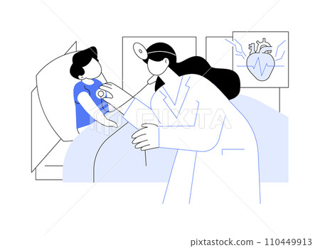 Congenital heart disease abstract concept vector illustration. 110449913