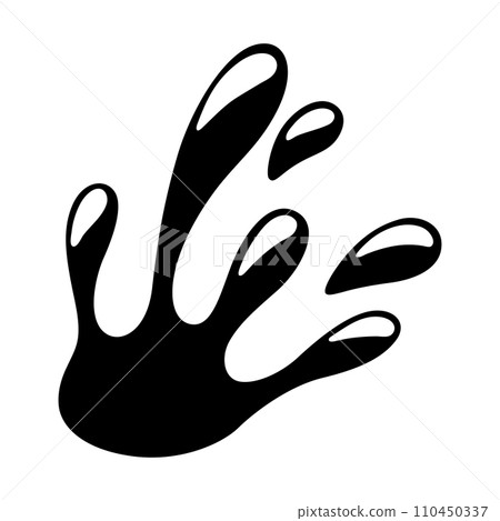 Water splash illustration. Aqua or liquid in motion. 110450337