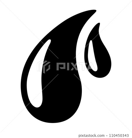 Water drops illustration. Aqua or liquid in motion. 110450343