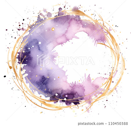 a circle watercolor splatter isolated a circle watercolor splatter isolated 110450388