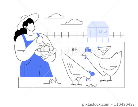Free range eggs isolated cartoon vector illustrations. 110450452