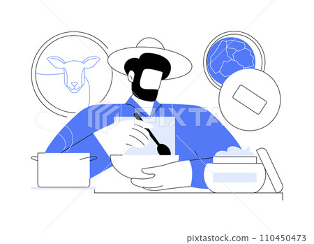 Lanolin oil production isolated cartoon vector illustrations. 110450473