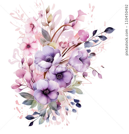 watercolor paper frame watercolor isolated 110450492