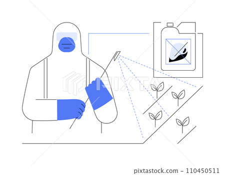 Fungicides isolated cartoon vector illustrations. Fungicides isolated cartoon vector illustrations. 110450511