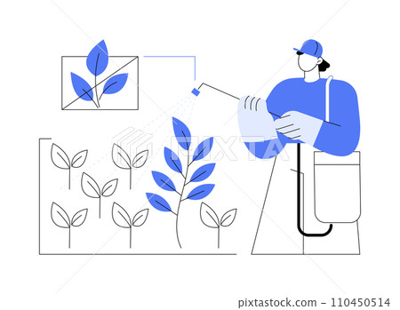 Selective herbicides isolated cartoon vector illustrations. Selective herbicides isolated cartoon vector illustrations. 110450514