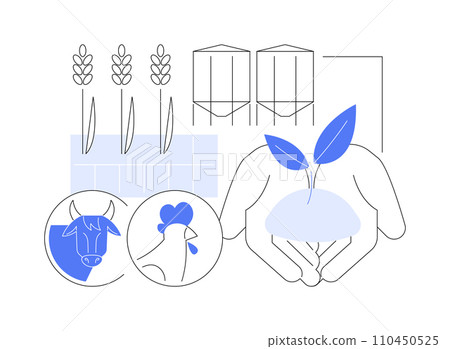 Organic fertilizer production isolated cartoon vector illustrations. 110450525