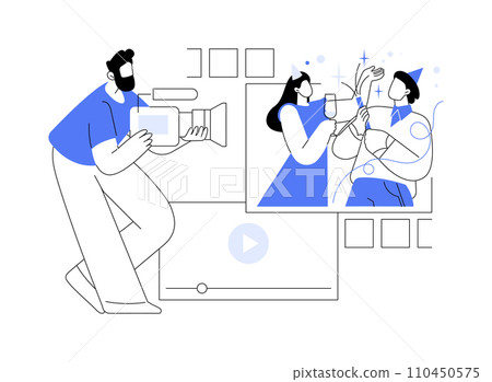 Videographer isolated cartoon vector illustrations. 110450575