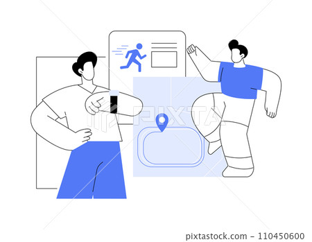 Physical activity coach isolated cartoon vector illustrations. 110450600