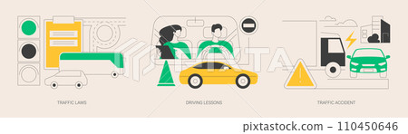 Driving license abstract concept vector illustrations. Driving license abstract concept vector illustrations. 110450646