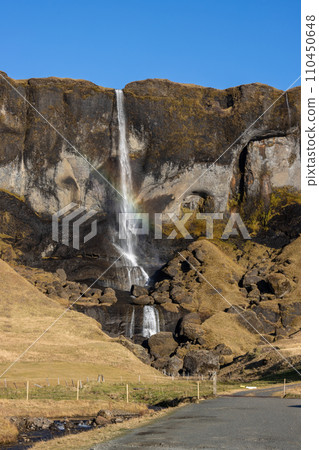 Waterfall with a rainbow Foss a Sidu, south Iceland Waterfall with a rainbow Foss a Sidu, south Iceland 110450648