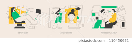 Beauty services abstract concept vector illustrations. 110450651