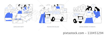 Leaving to campus isolated cartoon vector illustrations se 110451294