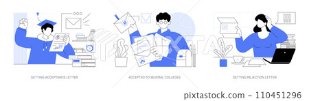 College admission isolated cartoon vector illustrations se 110451296