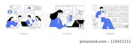 Sociocultural science isolated cartoon vector illustrations se 110451311