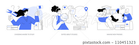 Study abroad isolated cartoon vector illustrations se Study abroad isolated cartoon vector illustrations se 110451323