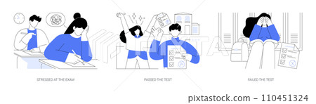 Exams isolated cartoon vector illustrations se 110451324