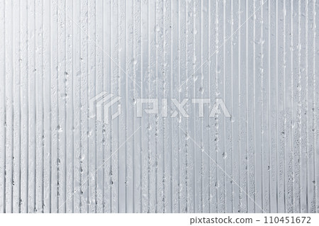 Polycarbonate, transparent greenhouse wall structure with water drops Polycarbonate, transparent greenhouse wall structure with water drops 110451672