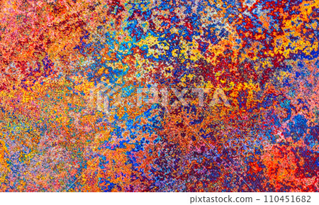 Abstract colorful background with chaotic spots of paint Abstract colorful background with chaotic spots of paint 110451682