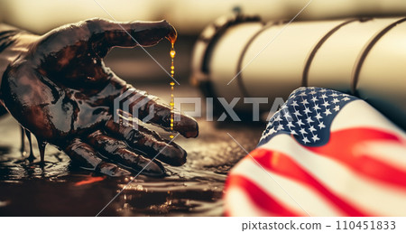 Oil pipeline and natural gas. Oil pipeline Destruction and spilled oil at oil field. Oil pipeline and natural gas. Oil pipeline Destruction and spilled oil at oil field. 110451833