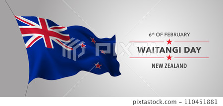 New Zealand happy Waitangi day greeting card, banner with template text vector illustration New Zealand happy Waitangi day greeting card, banner with template text vector illustration 110451881