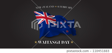 New Zealand Waitangi day vector banner, greeting card New Zealand Waitangi day vector banner, greeting card 110451883