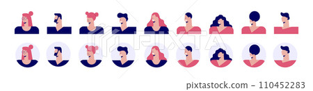 Male and female flat avatars 110452283