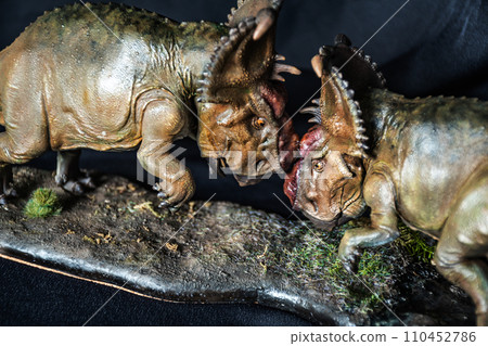 Pachyrhinosaurus dinosaur in the dark 110452786